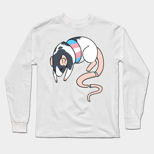 Transgender Pride Rat Long Sleeve T-Shirt by saltuurn